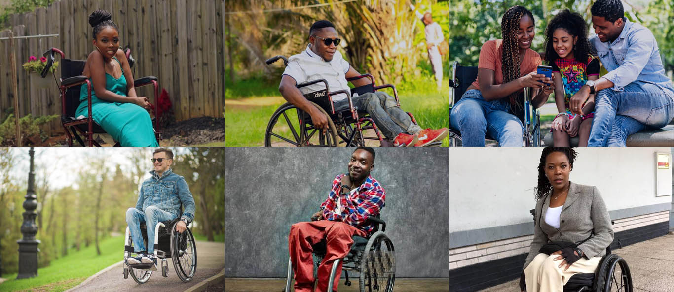 Banner displayed under the sight navigation showing 3 images in the first row and 3 images in the 2nd row. All images show pictures of individuals smiling and posing. 